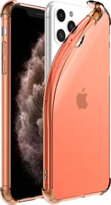 Zdjęcie produktu dla Smartphonica iPhone 11 Pro przezroczyste, odporne na wstrząsy silikonowe etui ze zderzakiem - czerwone