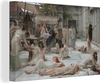 Obrázek produktu pro OneMillionCanvasses® - Obrazy na plátně - 140x90 cm, Ženy z Amphissy - Lawrence Alma Tadema, nástěnné umění Vytisknout nástěnné dekorace