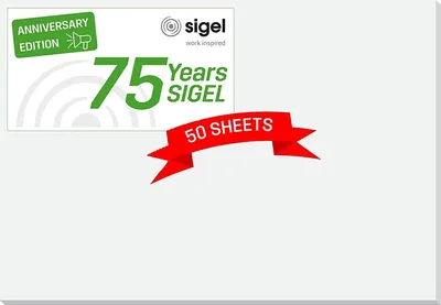 Produktbild von sigel Papier-Schreibunterlage blanko weiß 595 x 410 mm 50 Blatt