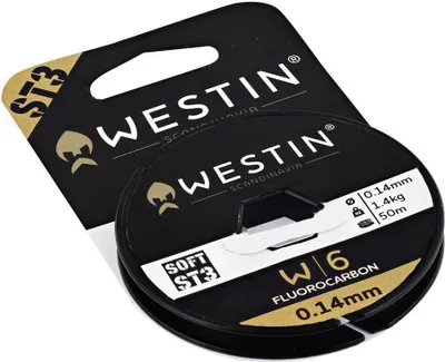 Productafbeelding van Westin W6 ST3 Fluorocarbon Clear - 50 meter fluorocarbon lijn, diameter/draagkracht: 0.30 mm / 6.1 kg