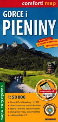 Immagine prodotto di Carta turistica laminata dei monti Gorce e Pieniny 1:50 000
