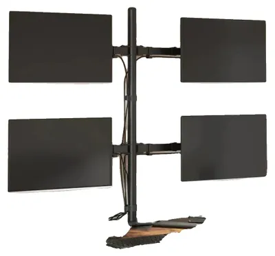 Produktbild von Monitorständer, höhenverstellbar, robuste Stahlkonstruktion, Schwarz