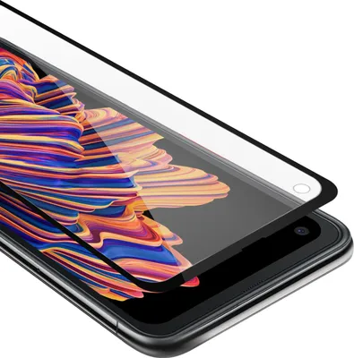 Immagine prodotto di Cadorabo pellicola blindata per Samsung Galaxy XCover PRO pellicola protettiva in nero a schermo intero vetro temperato di protezione del display