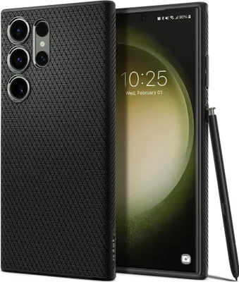 Zdjęcie produktu dla Etui na telefon SPIGEN Liquid Air pasujące do modelu SAMSUNG S23 ULTRA, matowe czarne
