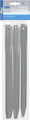 Image de Piquet de tente 30cm métal demi-rond 10 pièces en poly-sac