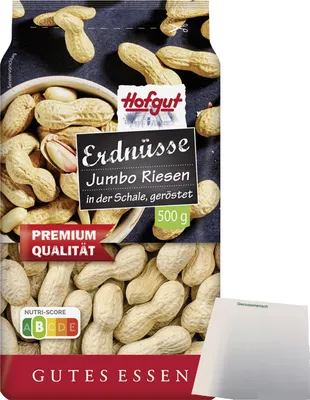 Produktbild von Hofgut Erdnüsse in Schale (500g Beutel) + usy Block