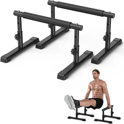 Produktbild von Liegestützstangen 2-in-1 – 19 cm und 46 cm – robuste Konstruktion – verstärken Ihr Training