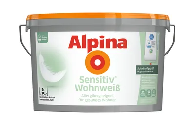 Produktbild von Alpina Sensitiv Wohnweiß Wandfarbe 5 L