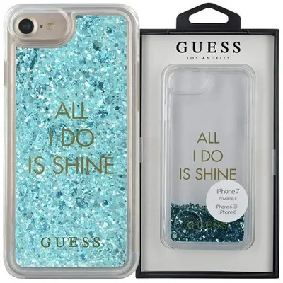 Produktbild von GUESS GUHCP7GLUQBL, Cover, Apple, iPhone 7, 11,9 cm (4.7"), Blau, Gold
