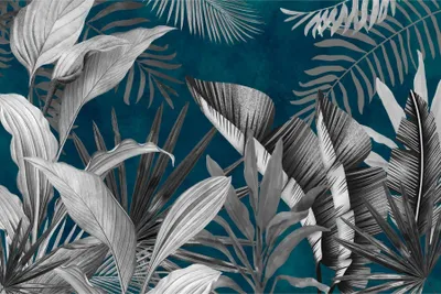 Produktbild von Muralo Vlies Fototapete für Wohnzimmer BLÄTTER tropische Pflanzen Natur Br. 368cm x Hö. 280cm