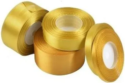 Produktbild von Satinband zum Verpacken von Geschenken Dekoratives Band Gold 38 mm 32 m