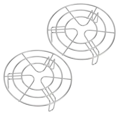 Produktbild von Dampfgestelle hitzebeständig - Edelstahl - 2 Stück - Kochständer - Untersetzer - Durchmesser 19,5 cm - Dampfkorb