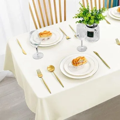 Produktbild von Famanu Tischdecke mit Champagnerfleckschutz - abwaschbar und wasserfest - 150 x 300 cm