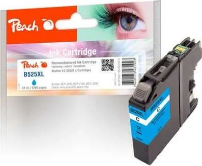 Image de PEACH cartouche compatible Brother LC-525XL, Cyan, 12 ml