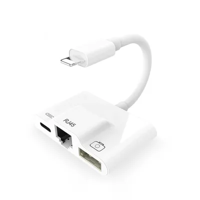 Obrázek produktu pro Kabel adaptéru Lightning na RJ45 Ethernet LAN Kabel adaptéru Lightning na USB OTG (THT-016)