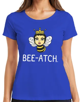 Immagine prodotto di BEE-ATCH Queen Bee Crown - Maglietta femminile retrò da donna sfrontata, blu, XXL