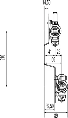 Image de Distributeur de circuit de chauffage REHAU, HKV-D, acier inoxydable, 12 circuits, 1 pièce.