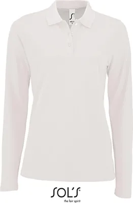 Immagine prodotto di SOLs 02083 | Polo donna manica lunga in piqué perfetta - Colore: Bianco - Taglia: S