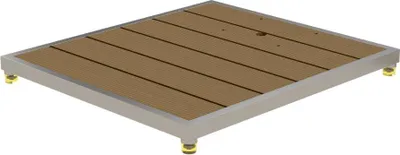 Produktbild von Eichenwald Modell 70 WPC Plattform für Glasdusche Tonga hellbraun