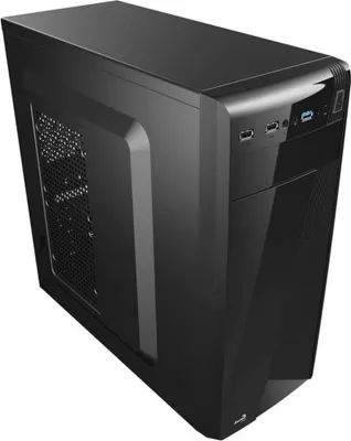 Produktbild von Aerocool CS‐1101, Midi Tower, PC, Schwarz, ATX, micro ATX, Mini-ATX, Stahl, 15 cm