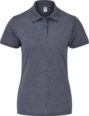 Produktbild von Fruit Of The Loom Damen 65/35 Poloshirt, Kurzarm BC384 (XL) (Meliert Marineblau)
