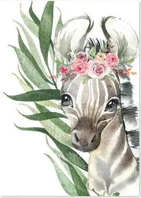 Produktbild von TPFLiving Kunstdruck LW-1024 (OHNE RAHMEN) Poster - Leinwand - Wandbild - Hochauflösender Giclée-Druck, langlebig und hochwertig - Elefant, Giraffe, Zebra, Tiger im Dschungel für Kinderzimmer -  - Größe: 10x15cm
