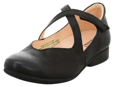 Produktbild von Think! Damen GUAD2 chromfrei gegerbte nachhaltige Halbschuhe, SCHWARZ 0000