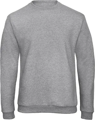 Produktbild von B&C WUI23 | Herren  Rundhals-Sweatshirt / Flauschiges Innenfutter - Farbe: Heather Grey - Größe: XL