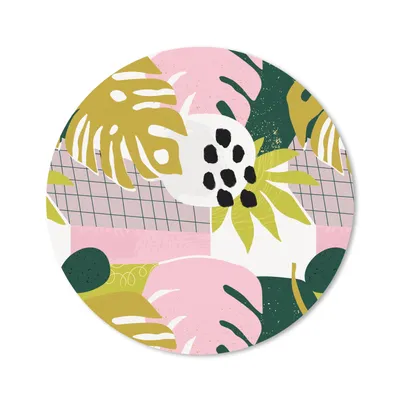 Produktbild von MuchoWow® Mauspad Mousepad Blätter - Tropische Pflanzen - Muster 50x50 cm - Mousepads - Maus Mat - Pad - Mausunterlage - Vinyl