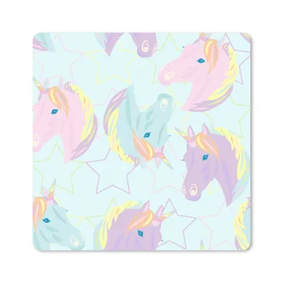 Produktbild von MuchoWow® Mauspad Mousepad Einhorn - Sterne - Muster 30x30 cm - Mousepads - Maus Mat - Pad - Mausunterlage - Gaming