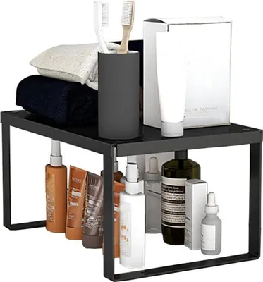 Immagine prodotto di YunNasi scaffale per armadio Organizzatore di scaffali da cucina impilabile in acciaio inox 30x20x15cm