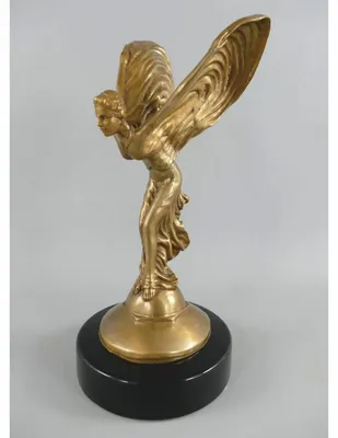 Produktbild von Casa Padrino Luxus Bronze Skulptur Frau mit Flügel H. 33 cm - Schreibtisch Deko