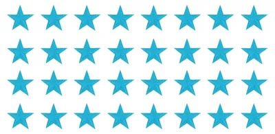 32 Sterne zum Aufbügeln, 29 mm, pfauenblau, DIY-Reparatur