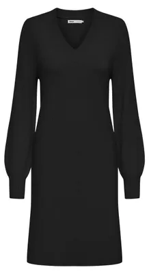 Produktbild von ONLY Strickkleid Midi-Länge V-Ausschnitt Ballonärmel Größe: XS