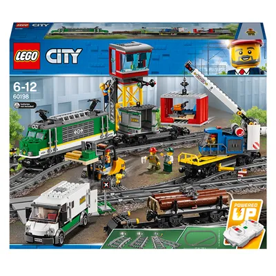 Immagine prodotto di LEGO City Treno Merci 60198 - Set Da Costruzione 1226 Pezzi, 6+ Anni, Telecomando Bluetooth, 6 Minifigure