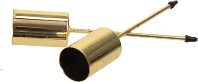 Produktbild von 4 Kerzenhalter Stabkerze Ø2,5cm Dorn L9cm Kerzenpick Stecker Halter Adventskranz, Farbe:gold