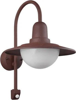 Produktbild von lightling Newman Außenwandleuchte mit Bewegungsmelder 40W, rostfarbig, Druckguss Aluminium, ohne Leuchtmittel, E27, 38x30x45,5 cm