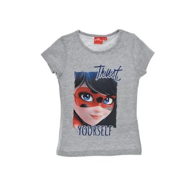Produktbild von Miraculous Ladybug Mädchen T-Shirt Grau, Größe:104 (4 Jahre)