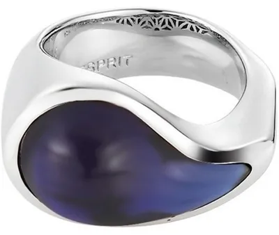 Produktbild von Esprit ESRG11567B Damen Ring drip drop Edelstahl Blau 50 (15.9)