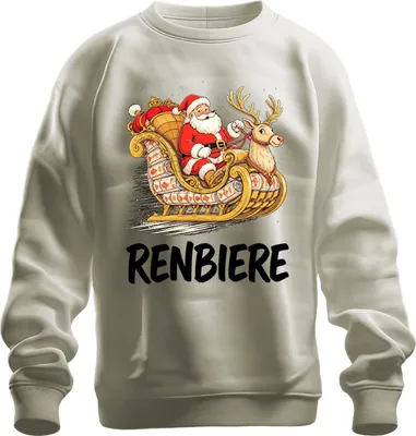 Zdjęcie produktu dla Renbiere Bluza Uni  z reniferem Ojciec Boże Narodzenie, Nature, M