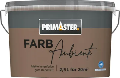 Produktbild von Primaster Farbambiente Wandfarbe matt kakao 2,5 L