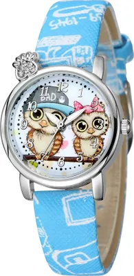 Produktbild von Owl Kinderuhr Blau 2 für kleine Entdecker KP11304