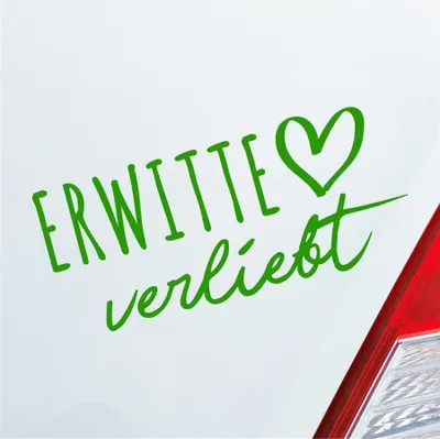 Produktbild von Auto Aufkleber Erwitte verliebt Herz Stadt Heimat Liebe Car 19x9 cm Hellgrün Sticker Heckscheibenaufkleber
