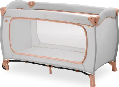 Produktbild von Hauck Kinderreisebett Sleep N Play Go Plus mit Transporttasche und Großen Schlupf zum Spielen, Klein Zusammenklappbar, Dusty Cork