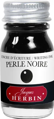 Produktbild von Jacques Herbin 6x Tinte + Tintenroller Flakon 10 ml Perlenschwarz 11509T