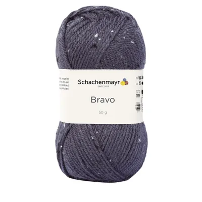 Immagine prodotto di Schachenmayr Bravo, filati per lavoro a maglia a mano, 50 g, grigio-blu tweed