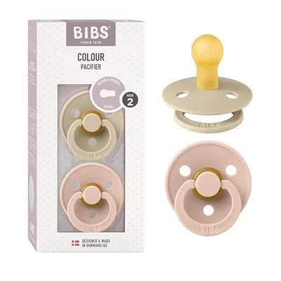 Zdjęcie produktu dla BIBS 2-PACK M BLUSH & VANILLA smoczek uspokajający Hevea