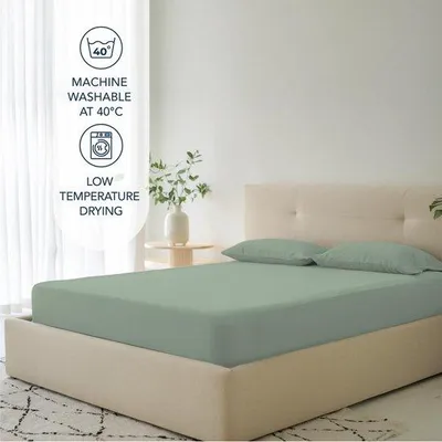 Productafbeelding van Famanu spannenlakens, 160 x 200 cm, geschikt voor dikke matrassen - 100% microvezel - lichtgroen