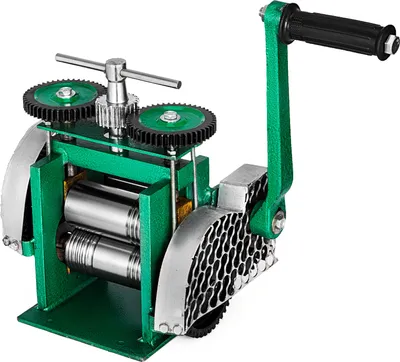 Zdjęcie produktu dla Młynek walcowy combi SucceBuy, szerokość walca 85 mm, ręczne narzędzie do prasowania biżuterii dla majsterkowiczów, płaskie walce, 120 x 55 mm