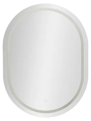 Obrázek produktu pro Jednoduché oválné nástěnné zrcadlo s LED osvětlením, 60 × 80 cm